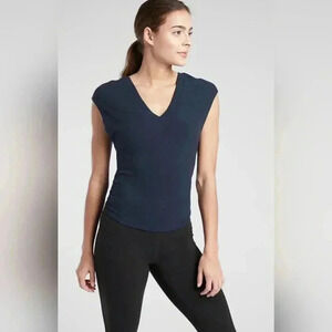 Athleta Nayarit Soft Tee Tank V-Neck Tie Back Size XS